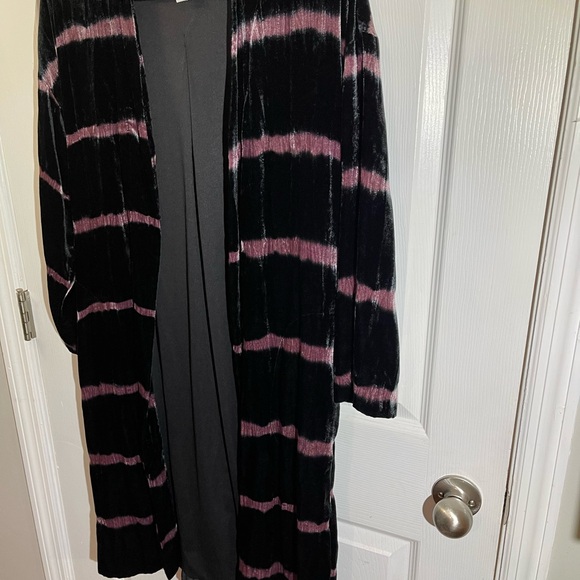 Pure Jill Women's Velvet Tie-Dyed Duster Long Cardigan Size XS - Picture 6 of 14